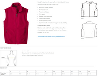 Custom Team Adult Fleece Vest (Unisex)
