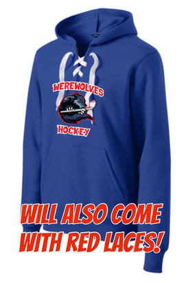 Werewolves Adult Lace Up Hockey Pullover Hoodie