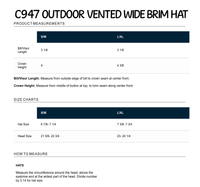 VCFA Outdoor Ventilated Wide Brim Hat