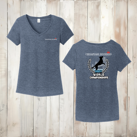 CDDWC24 Team Ladies' Triblend V-Neck Tee