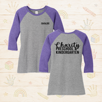 Charity P&K Ladies' 3/4 Sleeve Baseball Tee