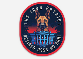 The Iron Patriot/Paws of Honor Vinyl Sticker