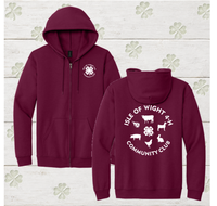 IoW 4-H Youth Full Zip Hooded Sweatshirt