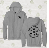 IoW 4-H Youth Full Zip Hooded Sweatshirt