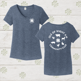 IoW 4-H Ladies' Short Sleeve Triblend V-Neck Tee
