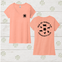 IoW 4-H Ladies' Short Sleeve Triblend V-Neck Tee