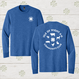 IoW 4-H Youth Long Sleeve Triblend Tee