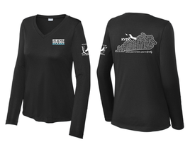 KDDWC25 Ladies' Performance Long Sleeve V-Neck