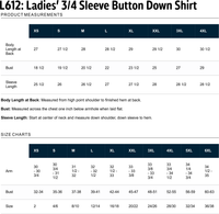 BOTBSC Ladies' 3/4 Sleeve Button Up Shirt