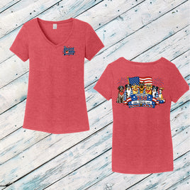 Pawsuit of Big Air Ladies' Triblend V-Neck Tee
