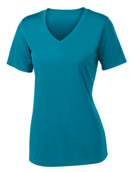 Custom Team Ladies' Short Sleeve V-Neck Performance Tee (100% Polyester)