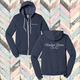 Marlaw Farms Premium Fleece Full Zip Hooded Sweatshirt