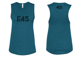 Retro F45 Ladies' Muscle Tank (Heathered Teal)