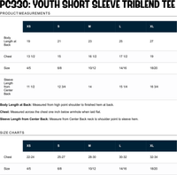 SCPW Youth Short Sleeve Triblend Tee