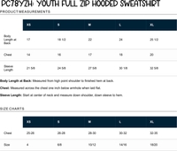 PC78YZH Youth Full Zip Hooded Sweatshirt