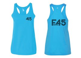 F45 Retro Ladies' Performance Racerback Tank (Electric Blue)