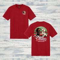 The Striped Tomato Adult Short Sleeve Triblend Tee