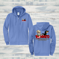 The Striped Tomato Adult Full Zip Hooded Sweatshirt
