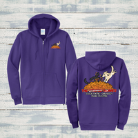 The Striped Tomato Adult Full Zip Hooded Sweatshirt