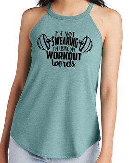 FF: Using My Workout Words Ladies' Rocker Tank