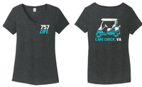 757LIFE Cape Chuck Golf Cart Ladies' V-Neck Sleeve Tee