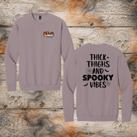 FF: Thick Thighs & Spooky Vibes Adult Crewneck Sweatshirt