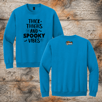 FF: Thick Thighs & Spooky Vibes Adult Crewneck Sweatshirt