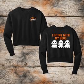 FF: Lifting With My Boos Ladies' Crop Crewneck Sweatshirt