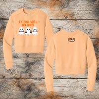 FF: Lifting With My Boos Ladies' Crop Crewneck Sweatshirt