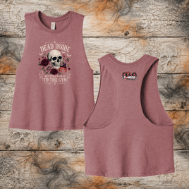 FF: Dead Inside Ladies' Crop Racerback Tank