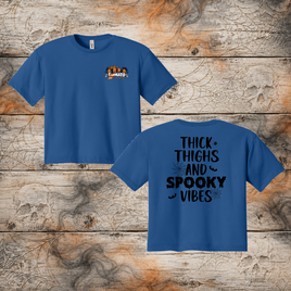 FF: Thick Thighs Scary Vibes Ladies Crop Tee