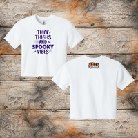 FF: Thick Thighs Scary Vibes Ladies Crop Tee