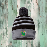 North Stars Pom Cuffed Beanie