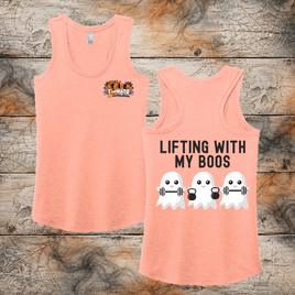 FF: Lifting With My Boos Ladies' Triblend Racerback Tank