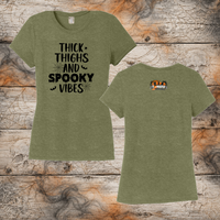 FF: Thick Thighs & Spooky Vibes Ladies' Triblend Short Sleeve Tee
