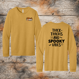 FF: Thick Thighs & Spooky Vibes Adult Soft Blend Long Sleeve Tee