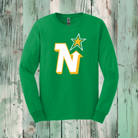 North Stars 100% Cotton Long Sleeve Tee (Youth & Adult)