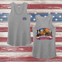 250 Years of DOGS! Ladies' Triblend Racerback Tank