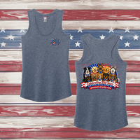 250 Years of DOGS! Ladies' Triblend Racerback Tank
