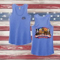 250 Years of DOGS! Ladies' Triblend Racerback Tank