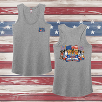 250 Years of DOGS! Ladies' Triblend Racerback Tank