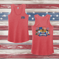 250 Years of DOGS! Ladies' Triblend Racerback Tank