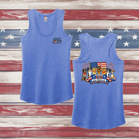 250 Years of DOGS! Ladies' Triblend Racerback Tank