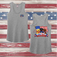 250 Years of DOGS! Ladies' Triblend Racerback Tank