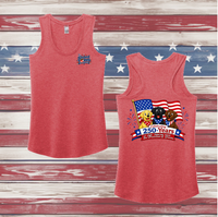250 Years of DOGS! Ladies' Triblend Racerback Tank