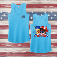 250 Years of DOGS! Ladies' Triblend Racerback Tank