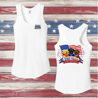 250 Years of DOGS! Ladies' Triblend Racerback Tank