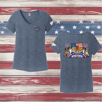 250 Years of DOGS! Ladies' Triblend V-Neck Tee