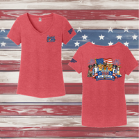 250 Years of DOGS! Ladies' Triblend V-Neck Tee