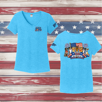 250 Years of DOGS! Ladies' Triblend V-Neck Tee
